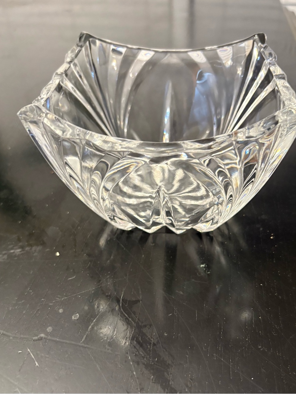 Gorham Crystal Clear Cut Glass Serving Bowl